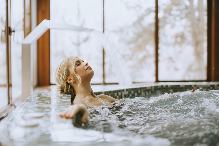 vouw in jacuzzi
